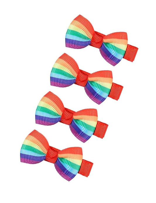 Baby Rainbow Snap Clips Bow Toddler Rainbow Clips Bowknot Infant JHP05 (4