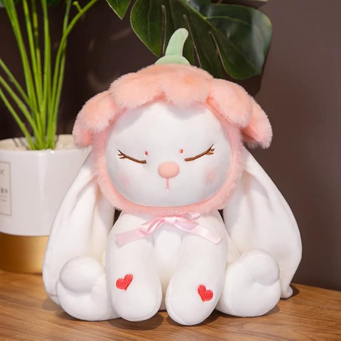 MISI White Petal Rabbit Plush 11" Baby Bunny Toy Doll