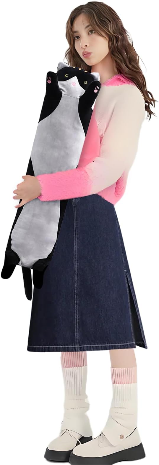 shangman Lovely Plush Cat Doll Cute Cartoon Soft Stuffed Kitten 70cm/27.5in)