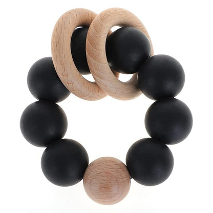 Silicone Baby Teether, Food Grade Silicone & Beech Baby Teething Toy