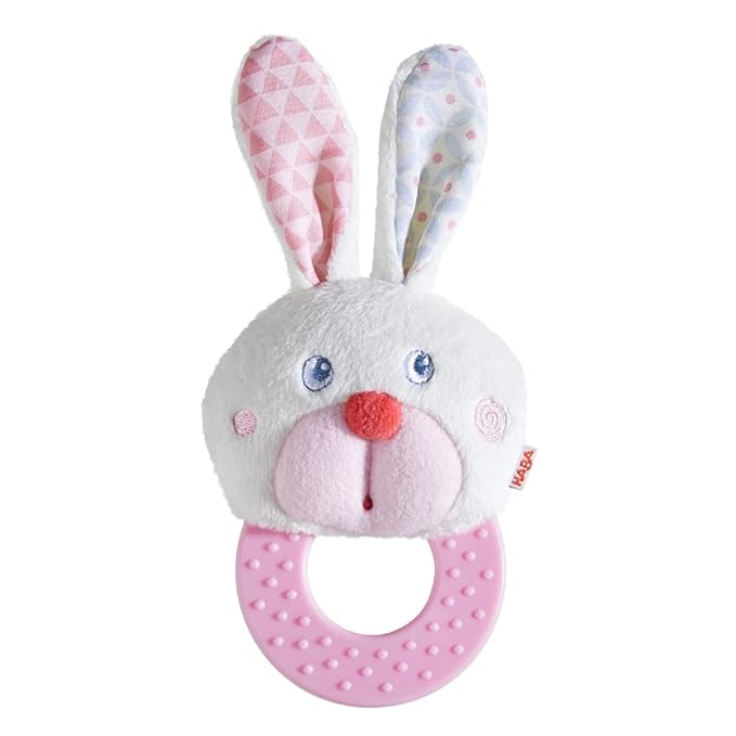 HABA Chomp Champ Bunny Teether - with Crinkle Ears and