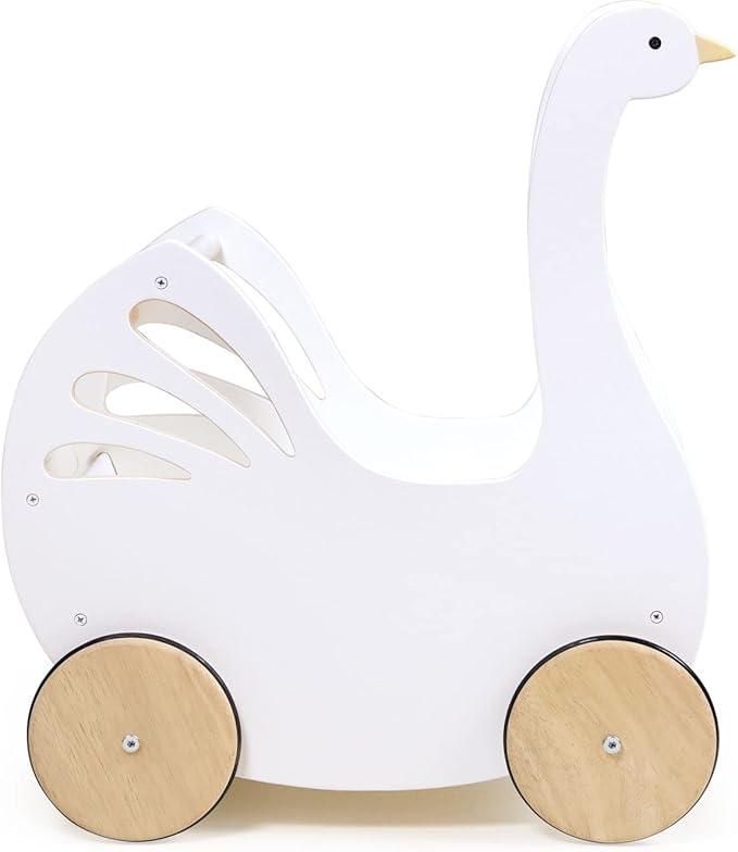 Tender Leaf Toys - Sweet Swan Pram 18m +
