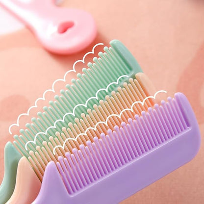 1 Pack Of 4 Round Colorful Tip Bristles Baby Cute Comb Baby Grooming For Sensitive Scalp Skin, for Nursery Newborn Infant Girl Boy Kids Comb Baby，Grooming and Healthcare Kits