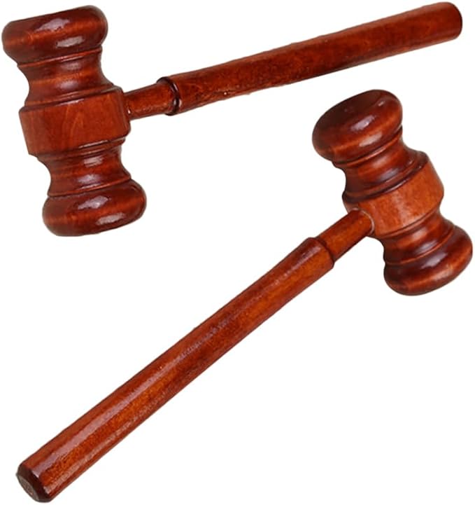 ibasenice Toddlers Hammer Costume Accessories - 2pcs Wooden Toddlers Toys