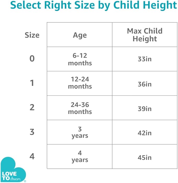 Love to Dream Organic Long Sleeve Baby Sleep Suit, Super Soft Temp Regulating Sleeping Sack