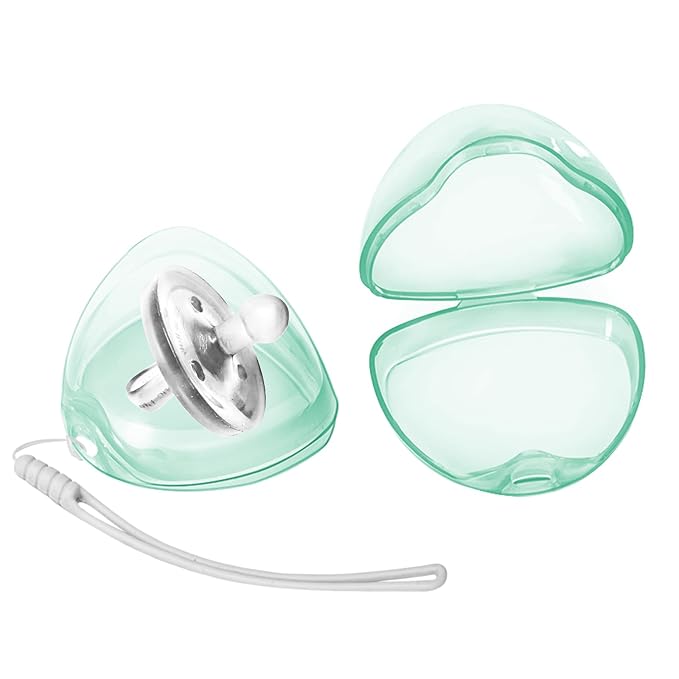 Pacifier Case,2 Pack BPA Free Pacifier Holder Case with Lanyard for Diaper Bag