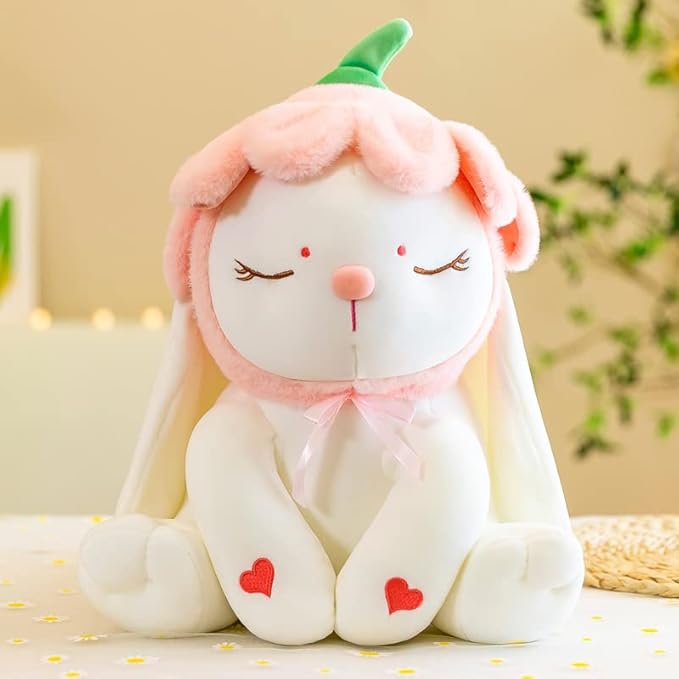 MISI White Petal Rabbit Plush 11" Baby Bunny Toy Doll