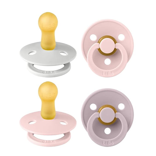 BIBS Colour Soother 4-Pack | BPA Free Dummy Pacifier 6-18 Months