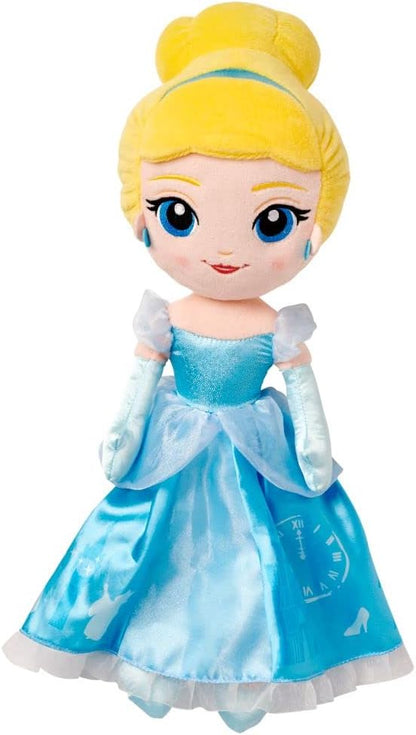 Disney Store Official Princess Plush Doll (Cinderella from Sleeping Beauty) Medium 14 Inches, Princess Dolls with Embroidered Features