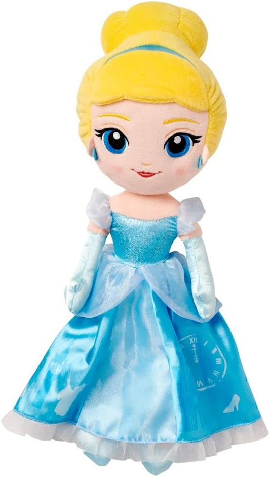 Disney Store Official Princess Plush Doll (Cinderella from Sleeping Beauty) Medium 14 Inches, Princess Dolls with Embroidered Features