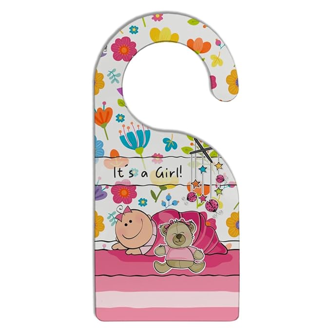 It's a Boy/Girl Baby Shower Door Hanger, Personalized Keepsake