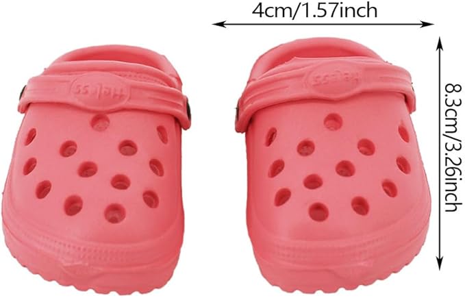 6 Pairs of Doll’s Classic Clogs, Baby Doll Accessories 18 Inch Doll Shoes 6 Colors Doll for 18 Inch Dolls 18 Inch