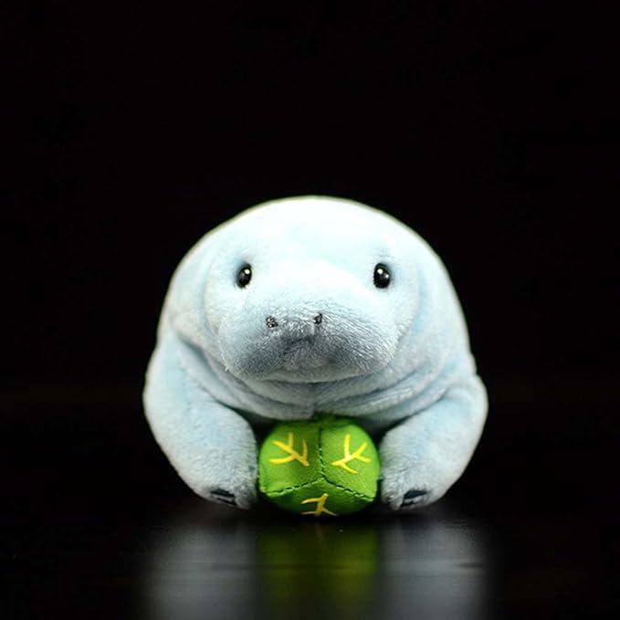 7inch Simulation Manatee Plush Toy Lifelike Sea Cow Stuffed Animal Doll