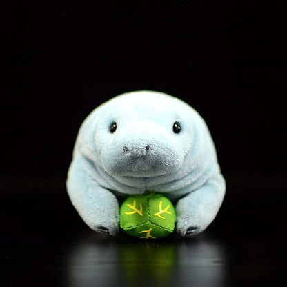 7inch Simulation Manatee Plush Toy Lifelike Sea Cow Stuffed Animal Doll