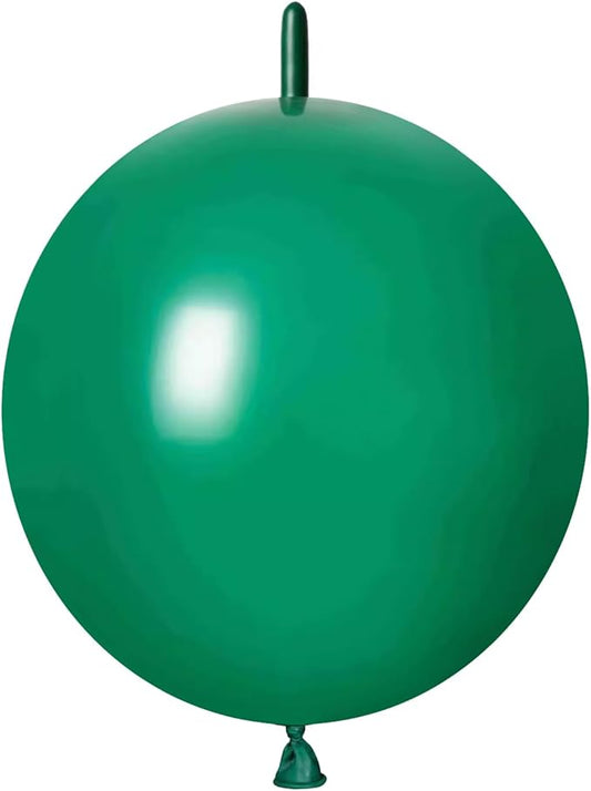 10 Inch Dark Green Link Balloon 50 Pcs Quick Linkable