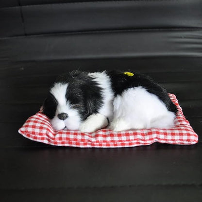 Simulation Lovely Dog That Make Sounds Doll Cute Sleeping Plush Decorations,1Pcs Sleeping