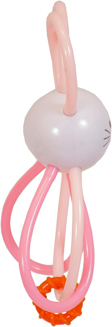 Manhattan Toy Zoo Animal Winkel Bunny Rabbit Multicolor Rattle &