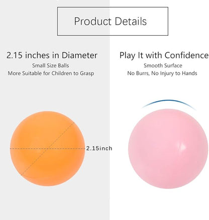 MoonxHome Ball Pit Balls for Toddlers, BPA Free Crush Proof Plastic Toy Balls for Ball Pit 2.15 Inch 100…
