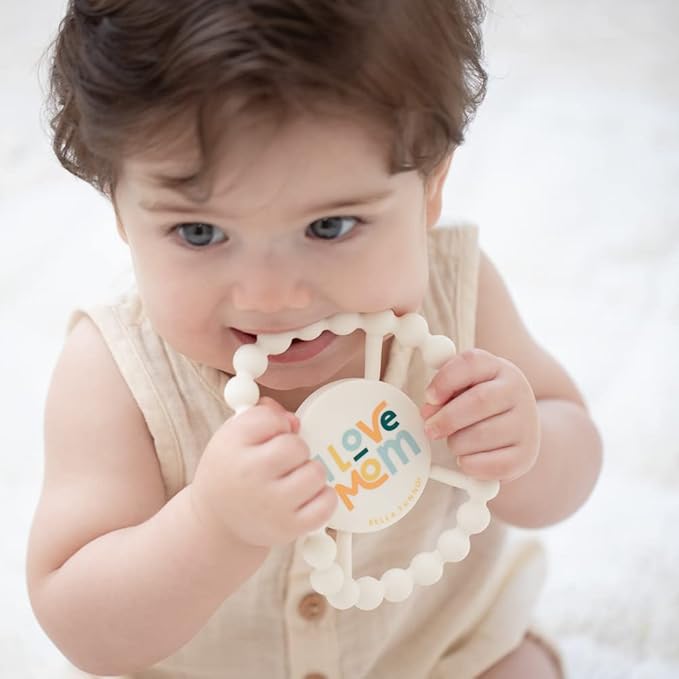 Bella Tunno Happy Teether ??Soft & Easy Grip Baby Teether Toy, Silicone Teether Ring to Help Soothe Gums