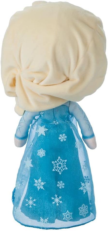 Disney Store Official Princess Plush Doll (Elsa from Frozen) Medium 14 Inches, Princess Dolls with Embroidered Features