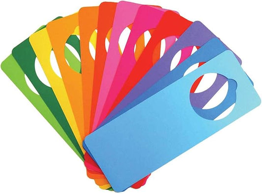 Hygloss Products Bright Cardstock Door Hangers - DIY Door Tag 10-12 Bright 4??x 11?? Assorted 12 Pack