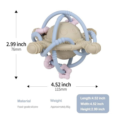 Baby Teething Toy - Teether Ball with Rattle