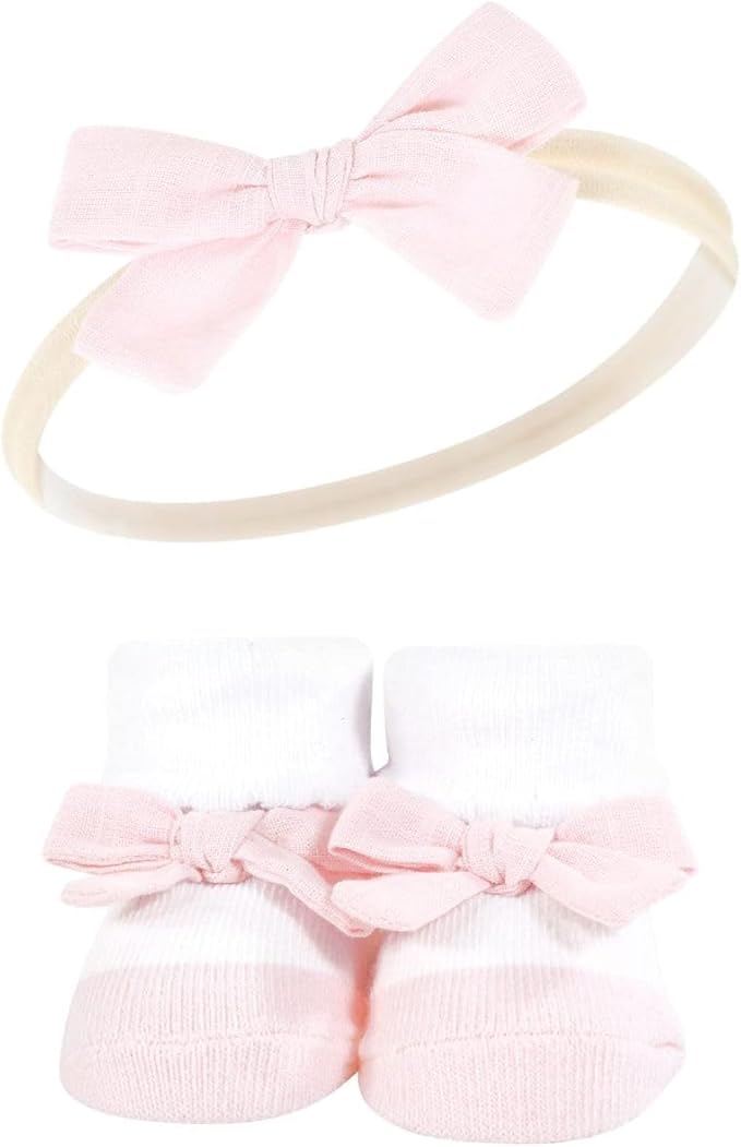 Hudson Baby Girl's Headband and Socks Giftset