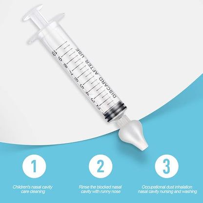 Syringe Nasal Irrigator, Professional Baby Nasal Irrigator Portable Infant Nose (2 piĂ¨ces)