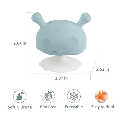 Baby Teething Toys for 3-12 Months+,Silicone Mombella Baby Teether with Suction Base