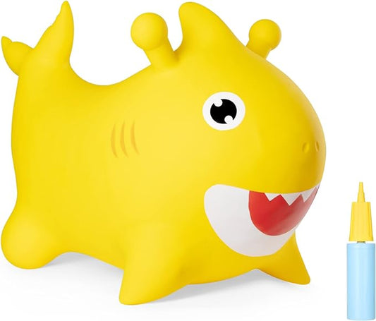 INPANY Bouncy Baby Shark Toys for 2 Year Old Boy, Toddler Hopper Ball 3 4