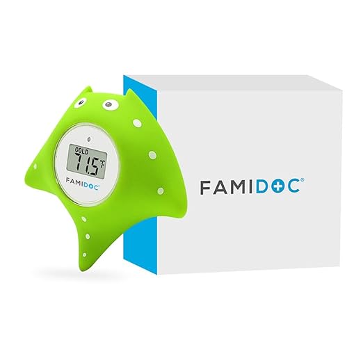 Baby Bath Thermometer with Room Thermometer - Famidoc FDTH-V0-22 NEW