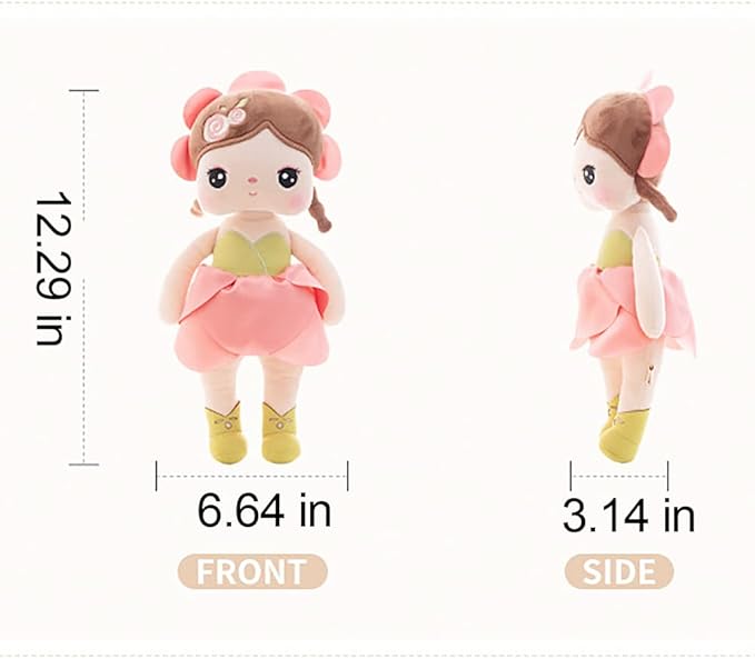 13" Exclusive New MeToo Princess Doll, Cute Flower Fairy Plush Doll