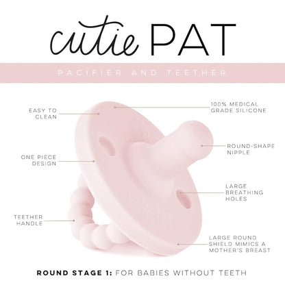 Ryan & Rose Cutie PAT Pacifier Teether (Stage 1, Pink)