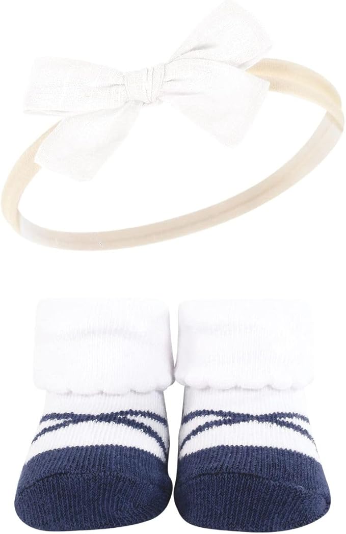 Hudson Baby Girl's Headband and Socks Giftset