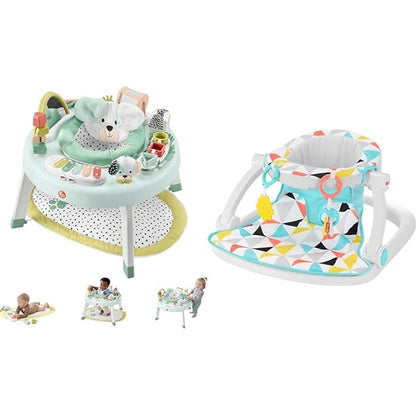 Fisher-Price 3-in-1 Snugapuppy Activity Center & Portable Baby Chair Sit-Me-Up