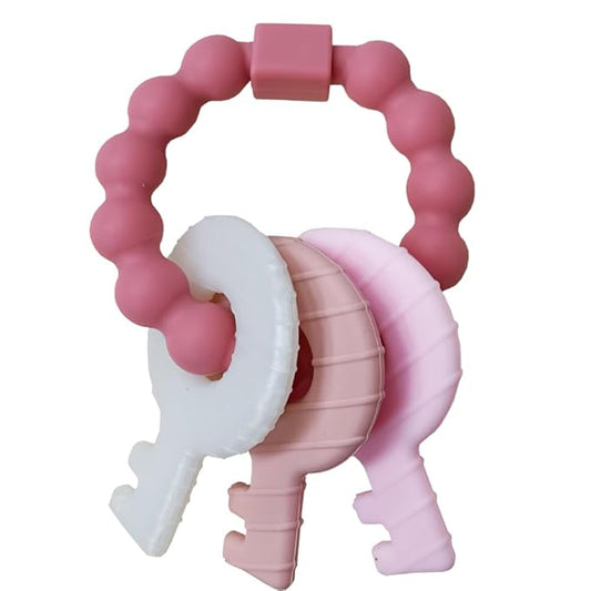 Baby Teething Keys Toys 3 to 12 Months,Infants Toddler Sensory Chew Toys