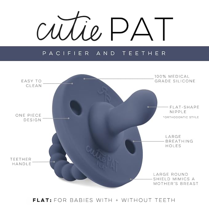 Ryan & Rose Cutie PAT All-in-One Pacifier and Teether Massaging (3 Pack),