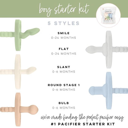 Ryan & Rose Cutie PAT Pacifier Teether (Starter Kit, Boy)