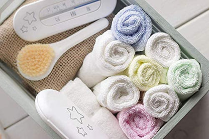 Jumpy Moo's Baby Washcloths - 100% Rayon from Bamboo, Ultra Thick 10x10 inches