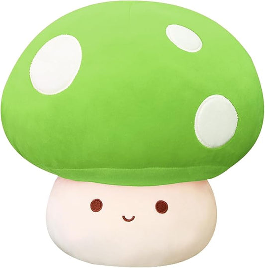 Kawaii Plush Mushroom Toy Pillow, Cute Plushies Mushroom Doll Gift for Kids(Green 60cm/23.6in)