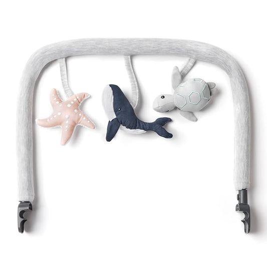 Ergobaby Evolve 3-in-1 Bouncer Toy Bar Accessory, Ocean Wonders Light Grey