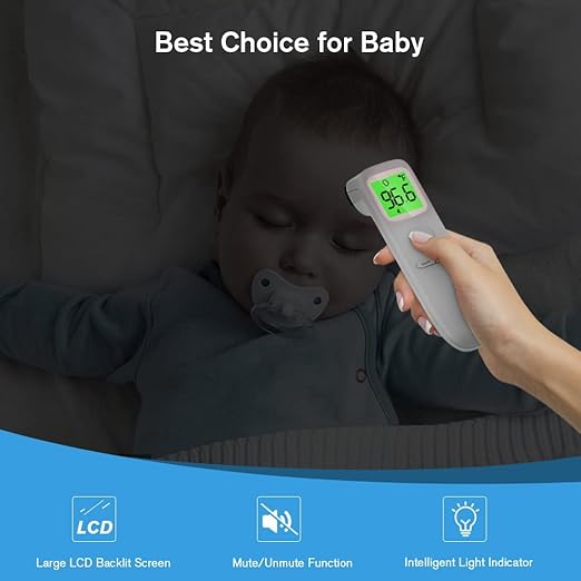 ANMEATE No-Touch Forehead Thermometer for Adults, Infrared Digital Thermometer for Kids