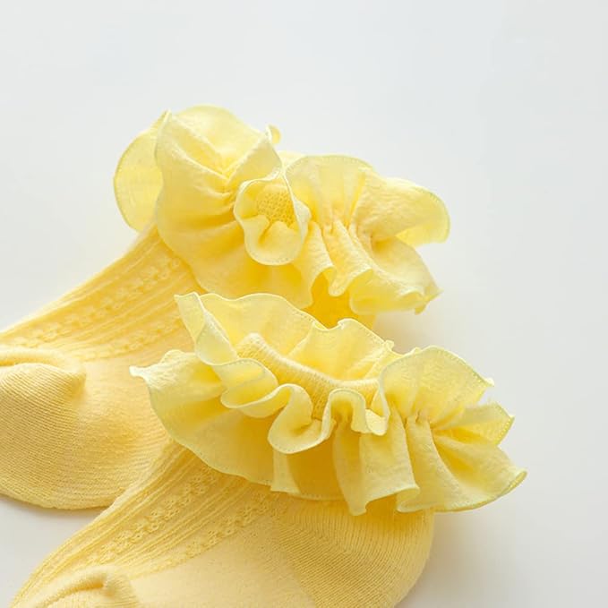 QandSweet Baby Girls' Eyelet Flower Socks Ankle Sock for Newborn