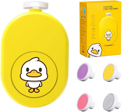 Electric Baby Nail File, Safe Electric Baby Nail Trimmer with Interchangeable Pads, Low Noise Newborn Nail File, Baby Nail Buffer and Nail Polish, Compact Nail Trimmer for Baby Grooming Kit