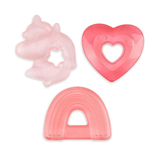 Itzy Ritzy Water-Filled Teethers - Cold Cutie Coolers Textured On Both Sides to Massage Sore Gums & Emerging Teeth 3 Coordinating