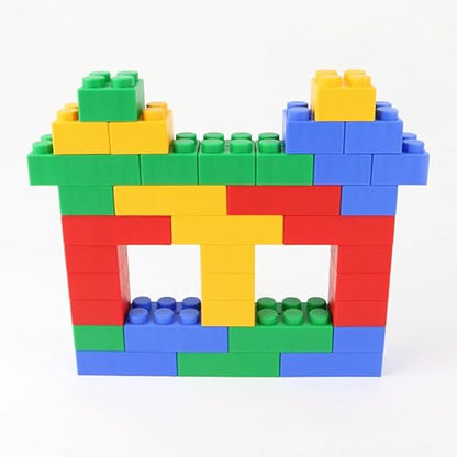 UNiPLAY Plump Soft Building Blocks - 24-Piece Jumbo Stacking Multicolor Set for Early Cognitive Development and Creative Play 3 Months+