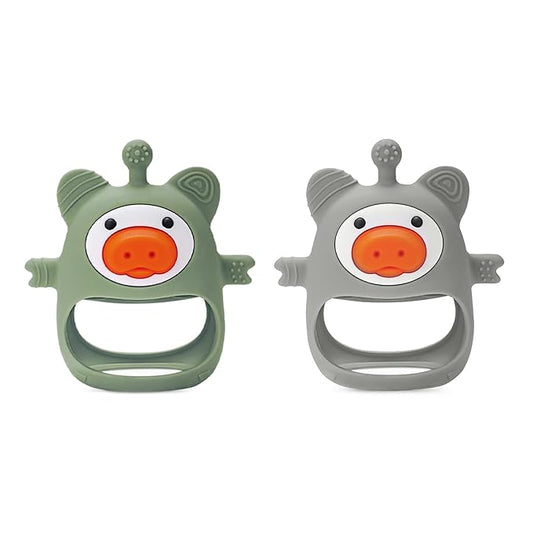 2 Packs Teething Toys for Babies 0-6 Months,Never Drop Baby Teething Toys