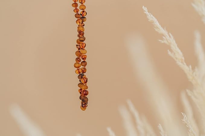 Baltic Amber Necklace (Baroque Polished Cognac/Raw Cognac) Unisex
