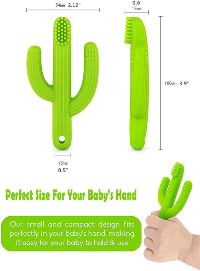 Cactus Teether, Baby Teething Toys for Babies 0-6 Months 6-12 Months