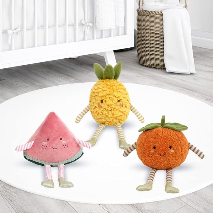 MON AMI Premium Clementine Soft Stuffed Plush Toy – 10”, Whimsical & Adorable Face - Handcrafted Squishable Fruit Doll